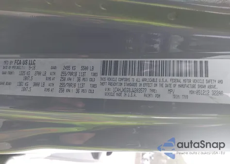 2018 Jeep Wrangler Unlimited Sahara z USA, uszkodzony, nr VIN 1C4HJXEG9JW203577